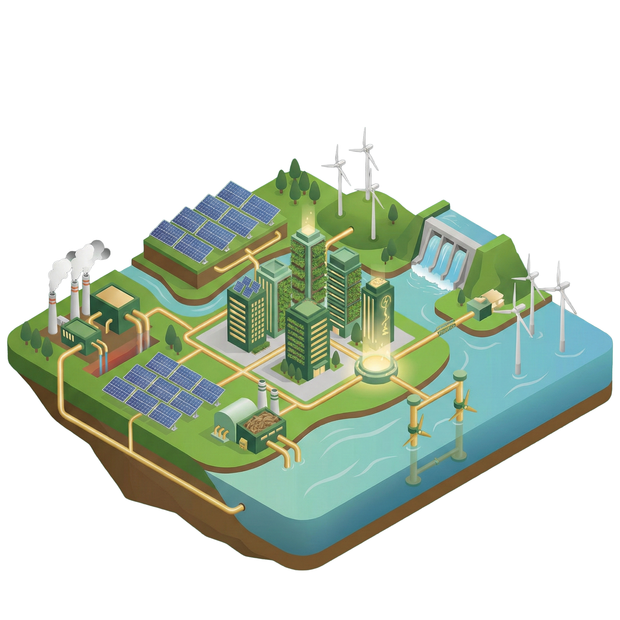 都市とエネルギーのイメージ